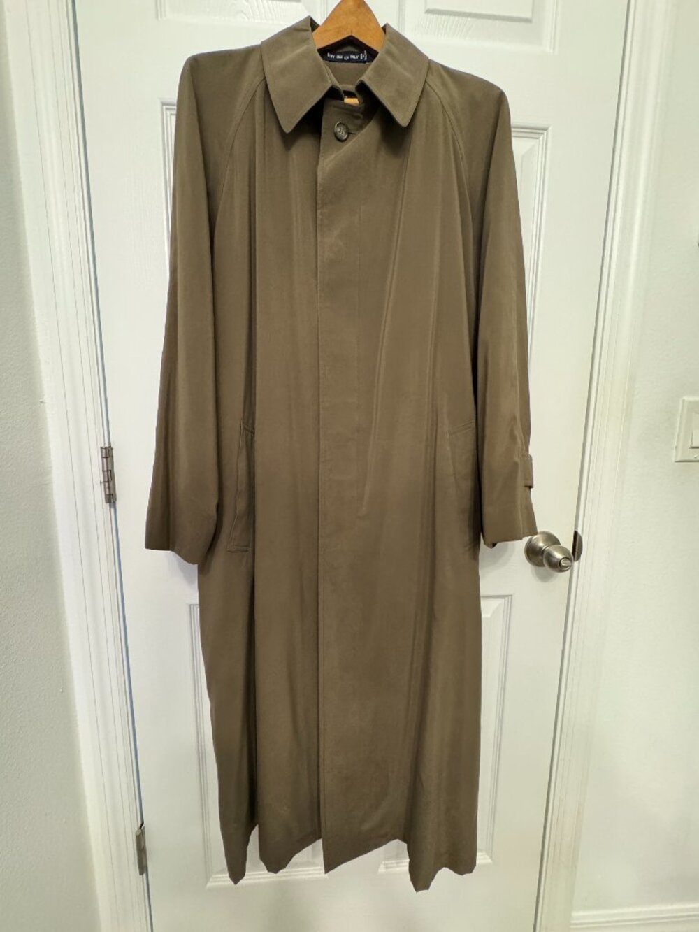 CHAPS x RALPH LAUREN Mens Tan Trench Coat Wool Liner Belt 42 L